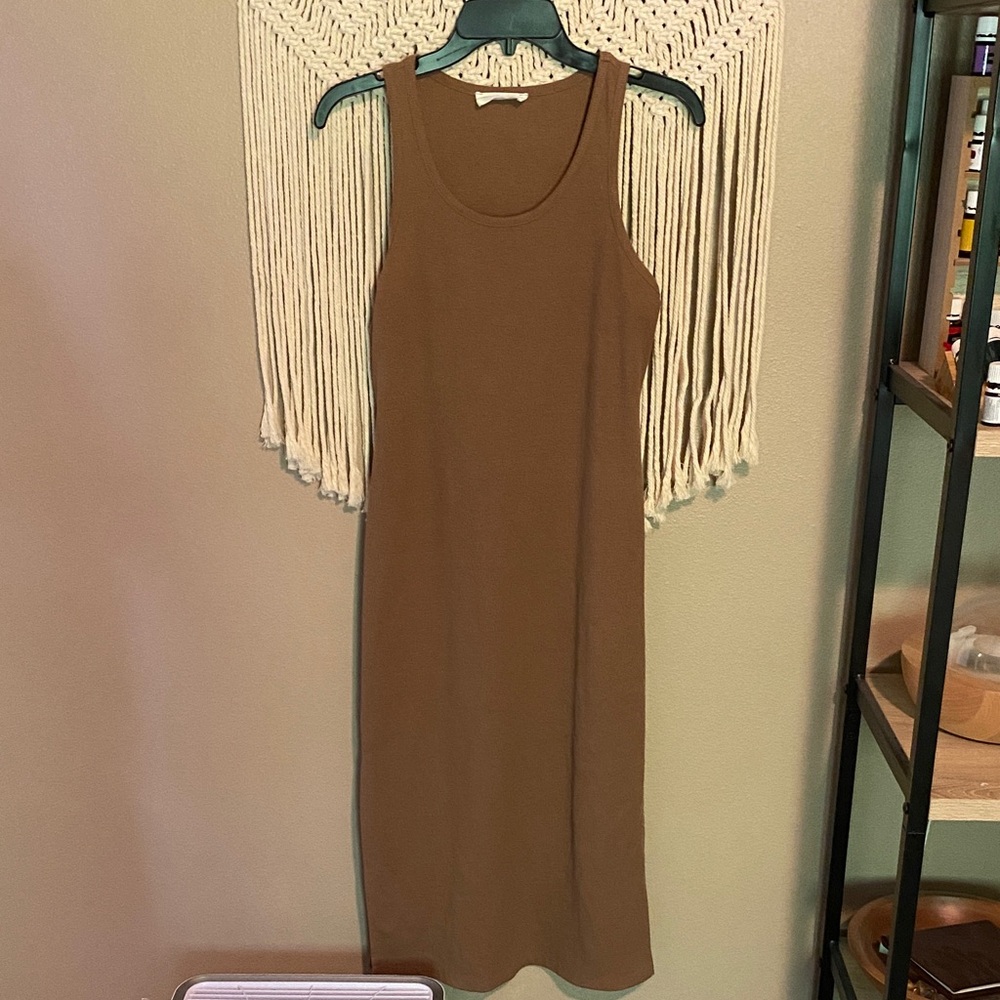 Carly jean Sleeveless Brown Dress